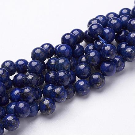 Grade A teints lapis lazuli naturelles perles brins GSR8mmC123-1
