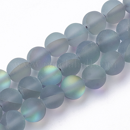 Chapelets de perles en pierre de lune synthétique G-S283-06-8mm-1