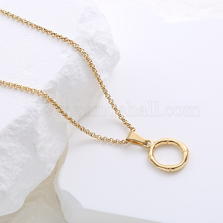 Ожерелья с подвесками в виде алфавита из нержавеющей стали для женщин LO9975-15-1