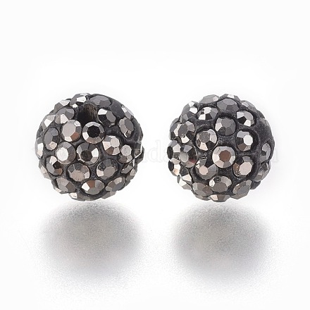 Pave Disco Ball Beads X-RB-A130-10mm-8-1