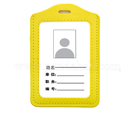 Vertical Imitation Leather ID Badge Holder OFST-PW0002-219A-05-1