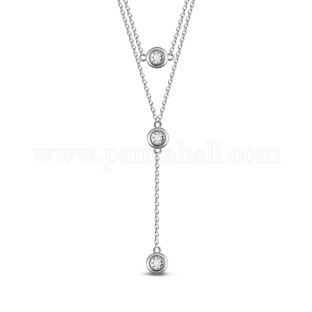 Многоярусные ожерелья Shegrace из стерлингового серебра с родиевым покрытием JN844A-1