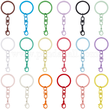 54 шт. 18 стиля застежек для брелока из железа и сплава FIND-SC0016-26-1
