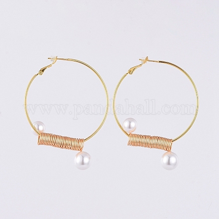 (vente d'usine de fêtes de bijoux) boucles d'oreilles en laiton EJEW-JE03939-1