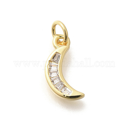 Латунные микропаве прозрачные подвески с фианитом KK-L225-015G-1