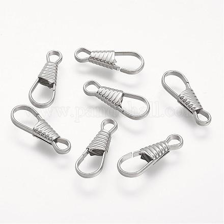 Accessoires de fermoir porte-clés en 304 acier inoxydable STAS-P104-19P-1