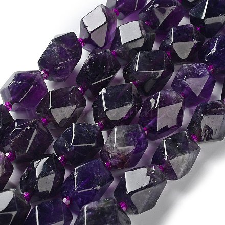 Natural Amethyst Beads Strands G-C182-16-02-1