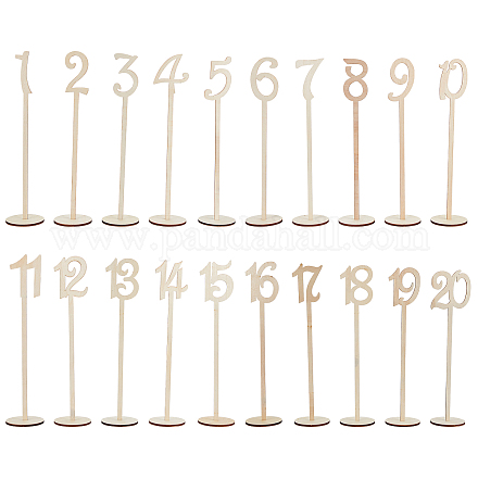 BoxWood Table Numbers Cards AJEW-WH0168-36-1