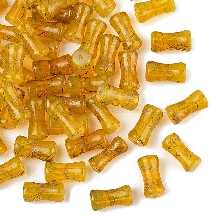 Строковые выкрашенные стеклянные бусины X1-DGLA-YW0002-02A-09-1