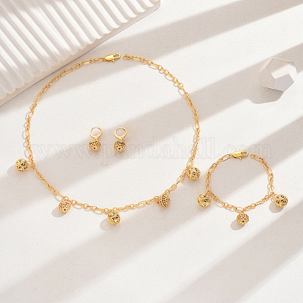 Винтажные латунные полые круглые браслеты GZ9397-1