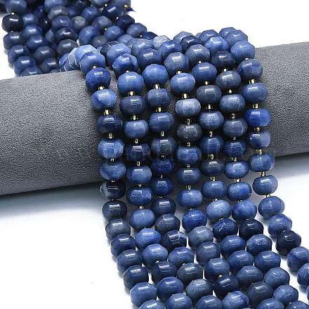 Природные голубые авантюрин бисером пряди G-P573-B10-01-1