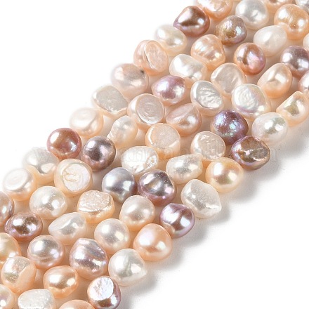 Fili di perle di perle d'acqua dolce coltivate naturali PEAR-E018-92-1