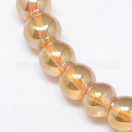 Synthetic Quartz Crystal Beads Strands G-M038-6mm-02-1