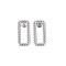 304 Stainless Steel Hollow Rectangle Stud Earrings for Woman, Golden, 21x10mm, Pin: 0.7mm