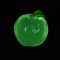 Luminous Resin Dollhouse Decorations, Pretending Props, Imitation Fruit, Glow in the Dark, Apple, 19x18.5x16.5mm