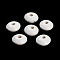 Maple Wood Beads, Rondelle, White, 10x5mm, Hole: 3mm