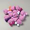 Woolen Crochet Mini Hat with Double Pom Pom Ball, Ornament Accessories, Flamingo, 35x31x28mm