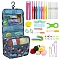 Knitting Tool Kits for Beginners, including Storage Bag, Yarn, Crochet Hook & Needle Gauge, Big Eye Needle, Seam Ripper, Stitch Marker, Winder, Scissor, Flower, Package: 140x180mm