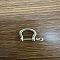 Brass D-Ring Anchor Shackle Clasps, for Bracelets Making, Raw(Unplated), 25x25x7mm, Hole: 2.5mm