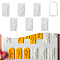 7Pcs Plastic Molds, Clay Cutters, for Earring Making, Flower, White, 40~48x22~28x12~24mm