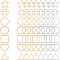 304 Stainless Steel Linking Ring, Mixed Shapes, Golden & Stainless Steel Color, 56pcs/box