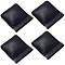 4Pcs Square PU Leather Change Purse with Alloy Shrapnel, Wallets for Women, Black, 8.1x8.1x0.65cm
