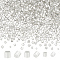 1500Pcs 3 Styles Brass Tube Crimp Beads Silver Tube Beads Crimping Tube Accessories Round Tube Loose Spacer Beads for Jewelry Making Hole: 1-2mm