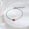 Stylish Stainless Steel Red Heart Link Bracelets, Cable Chain Jewelry for Women, Stainless Steel Color, 6-3/4 inch(17cm)