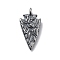 925 Sterling Silver Pendants, for Jewelry Making, Antique Silver, Arrow Head, 18x9x3mm, Hole: 1.8mm
