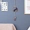Natural Amethyst Wind Chime, with Glass Beads, 360mm