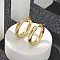 Frosted 304 Stainless Steel Huggie Hoop Earrings for Women, with 316 Stainless Steel Pins, Ion Plating(IP), Ring, Golden, 24x4mm