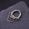 316L Stainless Steel Micro Pave Cubic Zirconia Hoop Nose Rings, Butterfly, Inner Diameter: 10mm, Pin: 1.2mm