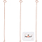 3Pcs 925 Sterling Silver Cable Chain Extender, End Chains with Spring Ring Clasps, with S925 Stamp, Rose Gold, 3-1/4 inch(8.1cm)