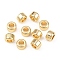 Column Brass Beads, Rack Plating, Long-Lasting Plated, Cadmium Free & Lead Free, Real 18K Gold Plated, 6x4mm, Hole: 3mm