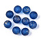 Baking Painted Glass Beads, Round, with Gold Powder, Royal Blue, 8~8.5mm, Hole: 1.2~1.5mm, about 1430pcs/1000g