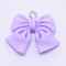 Resin Pendants, with Platinum Plated Iron Screw Eye Pin Peg Bails, Bowknot, Lilac, 19x22x5mm, Hole: 1.8mm