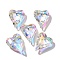 Glass Pendants, Heart, AB Color, Faceted, Clear AB, 26.5x21.5x8mm, Hole: 1.6mm