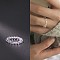 Glass Stretchy Finger Rings, Round, Clear, 60mm