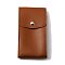 Imitation Leather Digital Accesories Storage Bags, Portable Travel Pouch with Snap Button for Data Line, Power Supply Storage, Sienna, 16.5x8.5x0.8cm