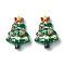 Colorful Christmas Series Resin Cabochons, Christmas Tree, 12x9x4mm