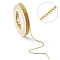 Iron Ball Bead Chains, with Spool, Soldered, Golden, 1.5mm