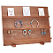 3-Tier Wood Slant Back Jewelry Display Card Stands, Tabletop Jewelry Display Organizer Holder for Earrings Display Card, Postcard Storage, Rectangle, BurlyWood, 30.7x40x14cm