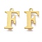 PVD Vacuum Plating  304 Stainless Steel Charms, Laser Cut, Alphabet, Golden, Letter.F, 12.5x8x0.7mm, Hole: 1mm