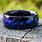 Acrylic Finger Rings, Ring, Midnight Blue, US Size 9(18.9mm)