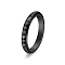 Rotatable Version Korean StyleRotatable Stainless Steel Finger Ring for Men's, Black, US Size 11(20.6mm)