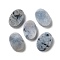 Natural Ocean Agate Cabochons, Flat Oval, 18x12x3mm