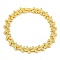 Rack Plating Brass Pave Cubic Zirconia Butterfly Link Bracelets for Women, Long-Lasting Plated, Real 18K Gold Plated, Clear, 7-3/8 inch(18.6cm)