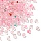 Transparent Acrylic Beads, Cube, Pearl Pink, 6x6x6.5mm, Hole: 1.5mm, about 1900~1945pcs/500g