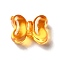 Transparent Acrylic Beads, Bowknot, Gold, 11x15x8mm, Hole: 3mm, about 550pcs/500g