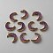 Alloy Resin Pendants, Moon Charm, Golden, 24x16x5.5mm, Hole: 1.8mm